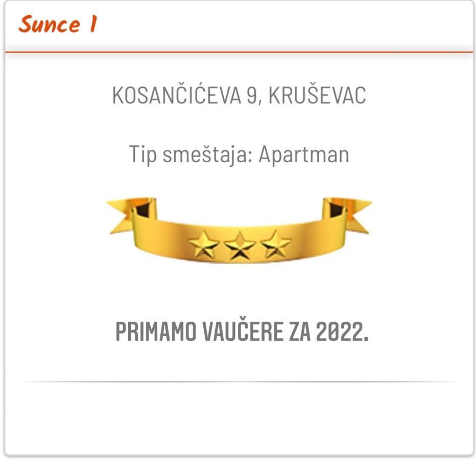 Sunce Lejlighed Kruševac Eksteriør billede